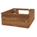Fusion Buffet Natural Teak Wood Riser, 14.0 x 14.0 x 7.0 inch