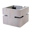 Fusion Buffet Grey Wash Teak Wood Riser, 6.0 x 6.0 x 6.0 inch