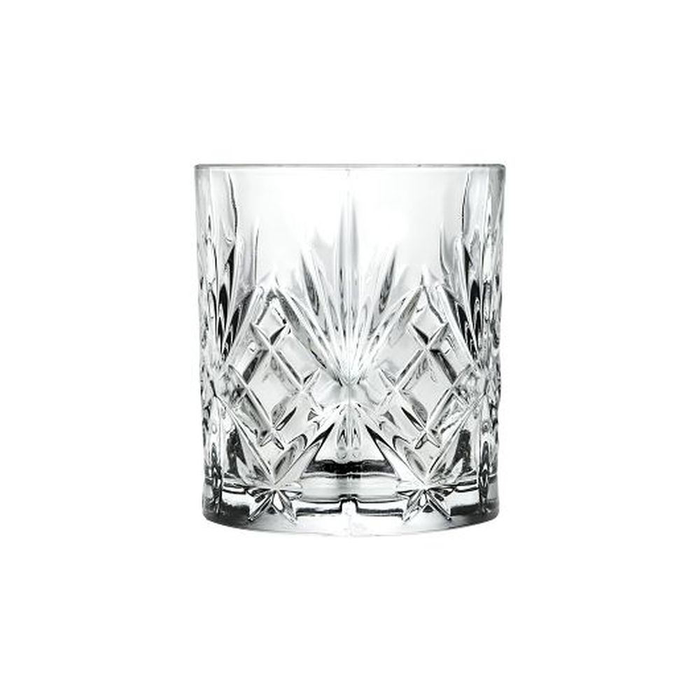 Melodia 8 Ounce Crystalline Double Old Fashioned Tumbler, 12 count