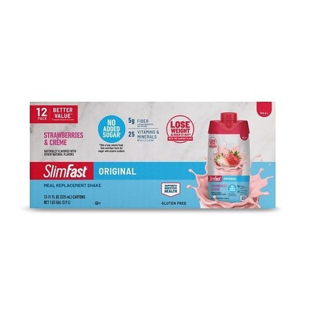 Slimfast Original Strawberries And Crème Meal Replacement Shake, 8.88 Pound