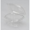 6 Ounce APET Clear Hinged Rectangle Deli Container
