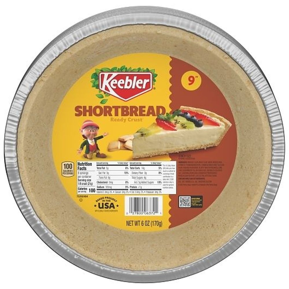 Keebler Ready Crust Shortbread Pie Crust, 6 Ounce Tin -- 12 Per Case