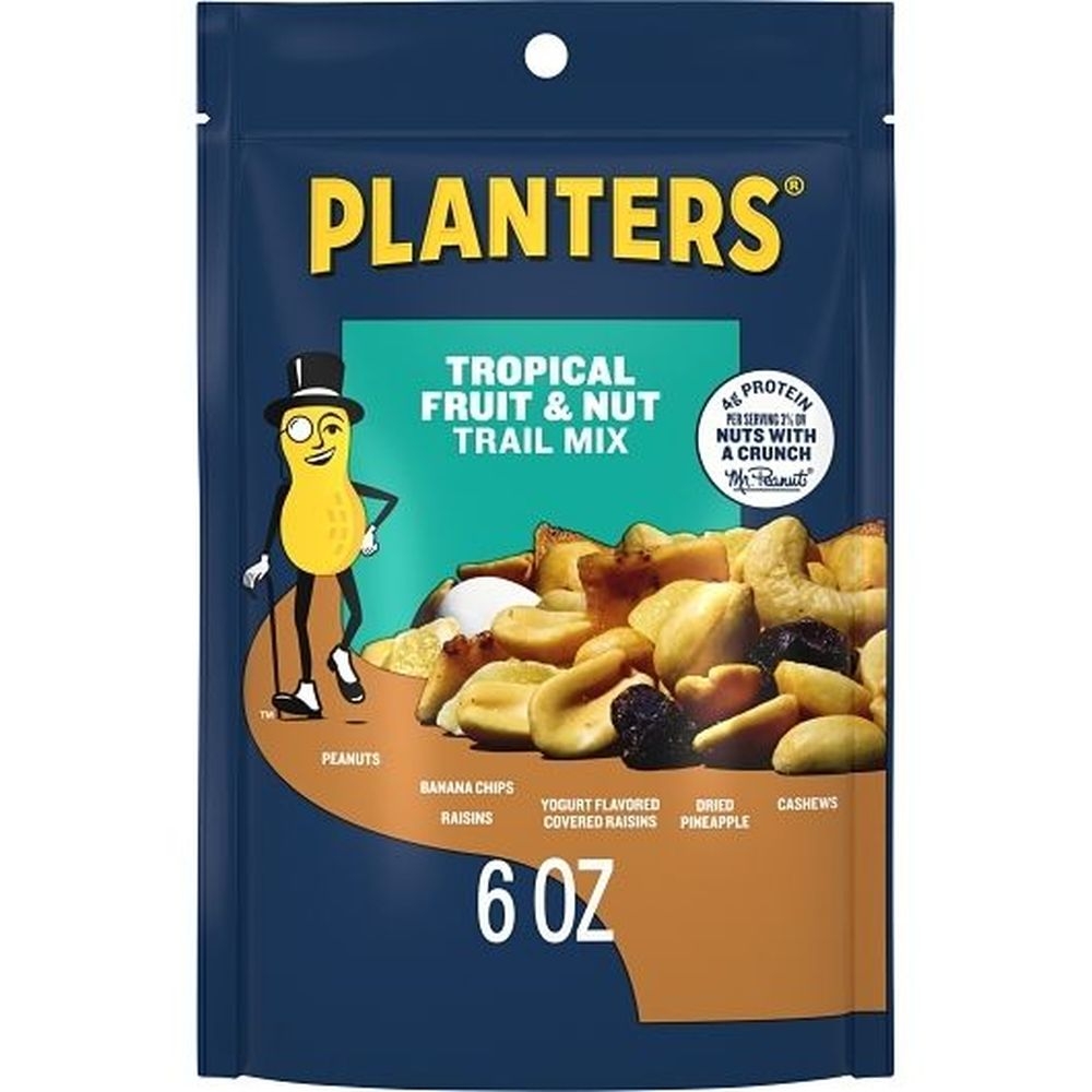 Planters Trail Mix Tropical Fruit and Nut, 6 Ounce -- 12 per case