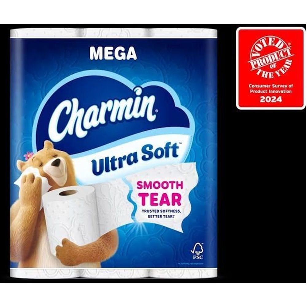 Charmin Ultra Soft Unscented Toilet Tissue Roll, 4 Count -- 8 Per Case