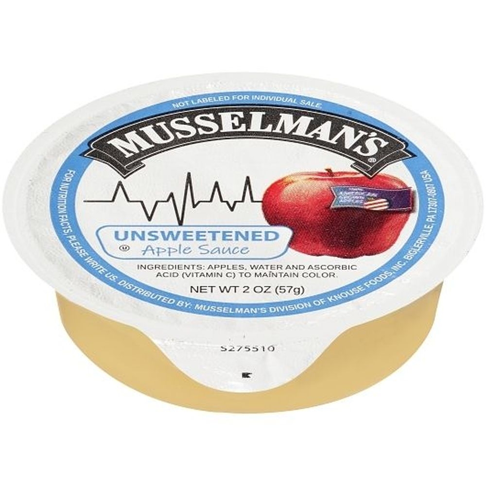 Musselman's Unsweetened Apple Sauce, 2 Ounce Cup -- 144 Per Case