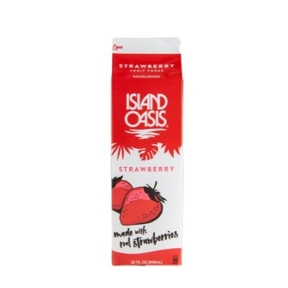 Island Oasis Strawberry Beverage Mix, 32 Fluid Ounce -- 12 Per Case