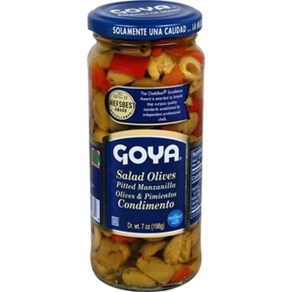 Goya Salad Olives Pitted Manzanilla Olives And Pimientos, 7 Ounce -- 24 Per Case