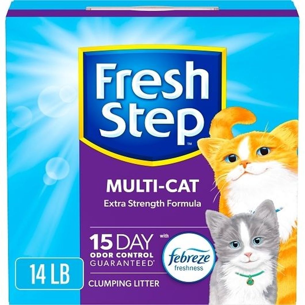 Fresh Step Multi-cat Clumping Cat Litter With Febreze Freshness, 14 Pound -- 3 Per Case