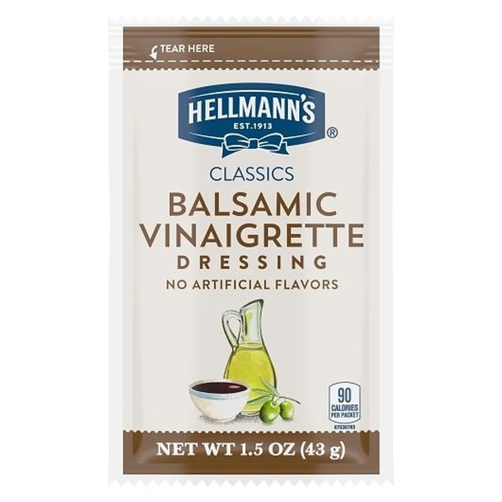 Hellmann's Classics Balsamic Vinaigrette Salad Dressing Portion Control Sachets, 1.5 Ounce -- 102 Per Case
