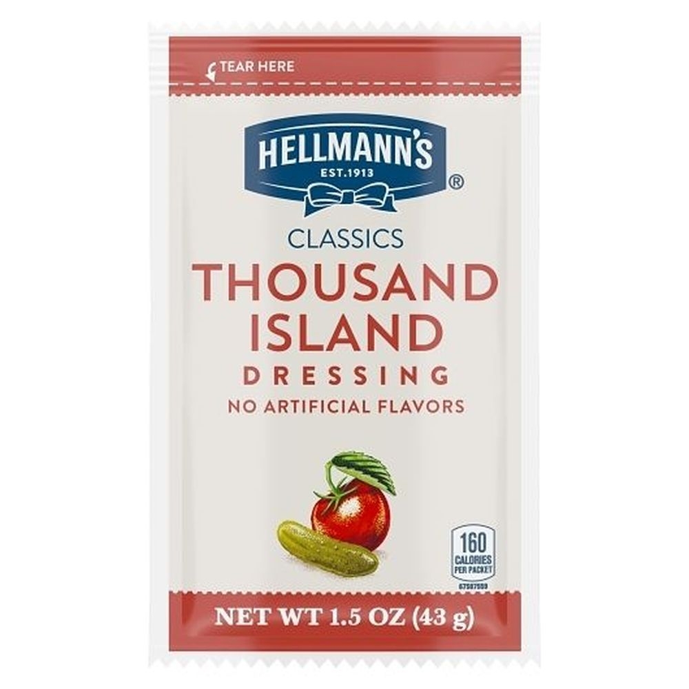 Hellmann's Classics Salad Dressing Portion Control Sachets Thousand Island, 1.5 Ounces -- 102 Per Case