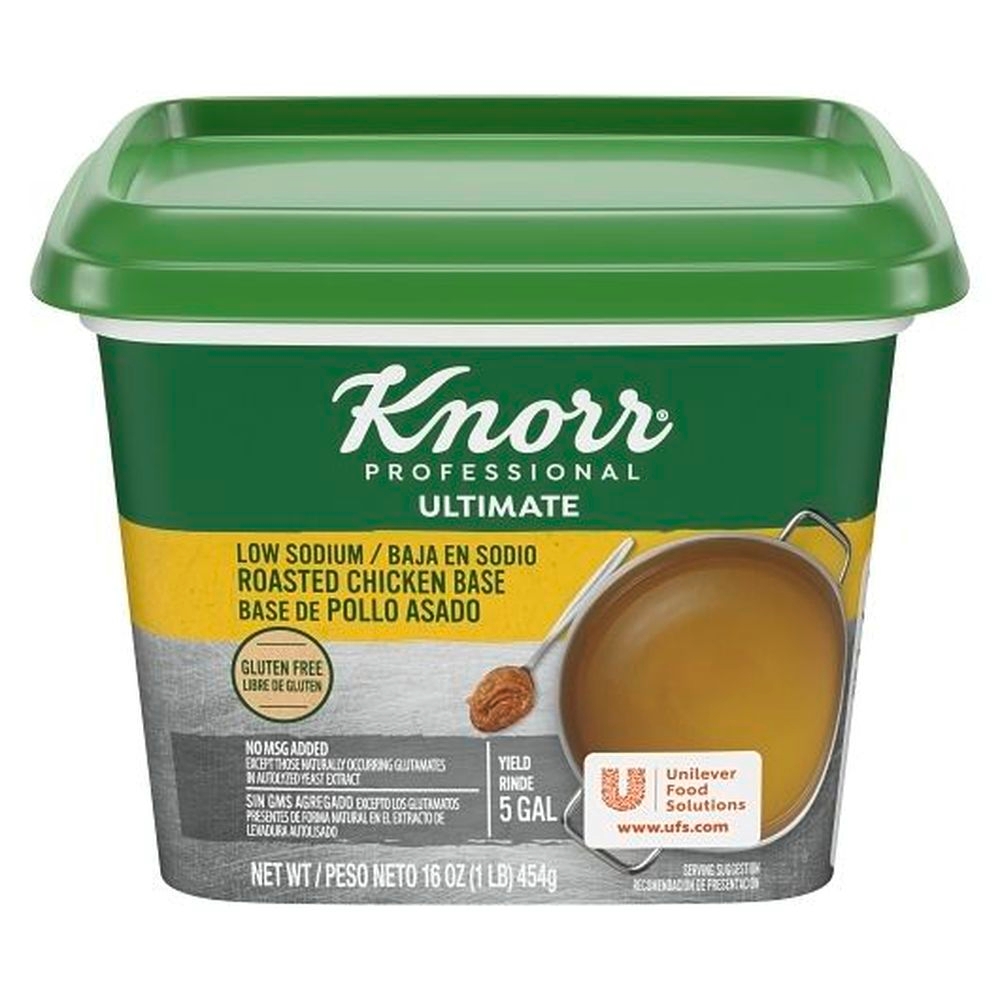 Knorr Professional Ultimate Low Sodium Chicken Stock Base, 1 pound -- 6 per case