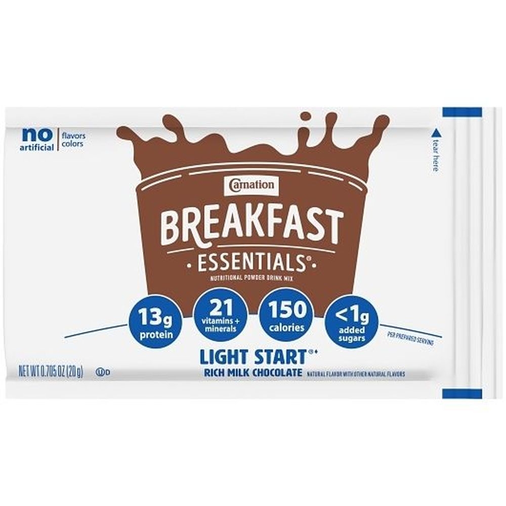 Carnation Breakfast Essentials Light Start Powder Breakfast Drink, 8 Count -- 8 Per Case
