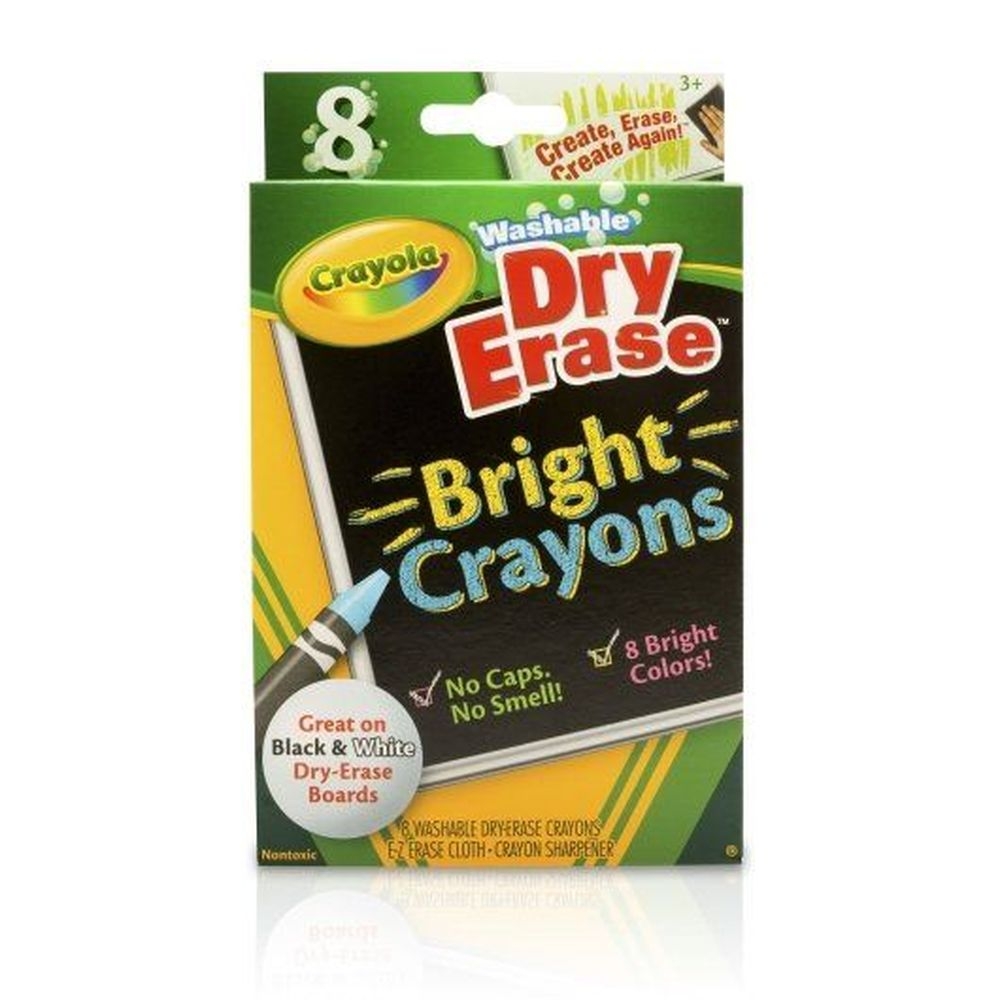 Crayola Dry Erase Bright Crayons, 8 Count -- 24 Per Case