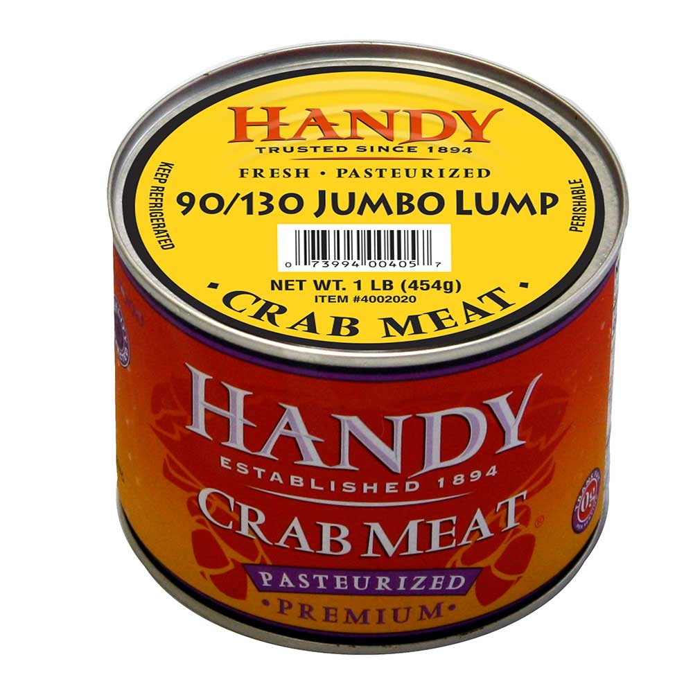 Handy Pelagicus Jumbo Lump Pasteurized Crab Meat, 1 Pound -- 6 Per Case