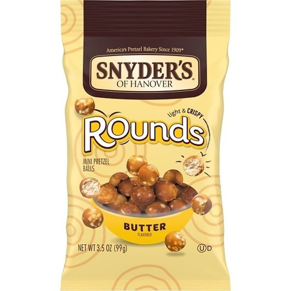 Snyders Of Hanover Rounds Butter Pretzel Ball, 3.5 Ounce -- 8 per case