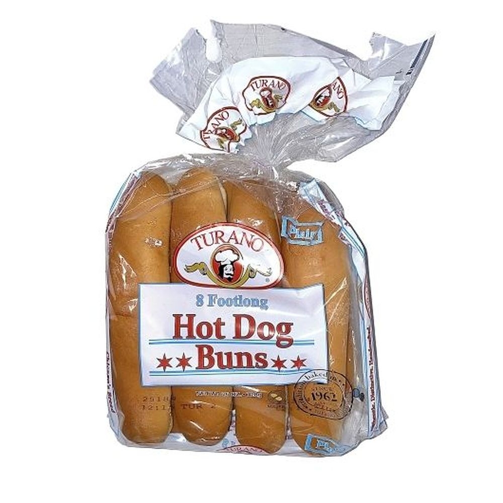 Turano Footlong Hot Dog Bun, 3.2 Ounce -- 32 per case