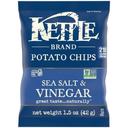 Kettle Foods Sea Salt and Vinegar Potato Chips, 1.5 Ounce -- 24 per case.