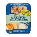 Cracked Pepper Honey Smoked Salmon Stackers 3 Ounce