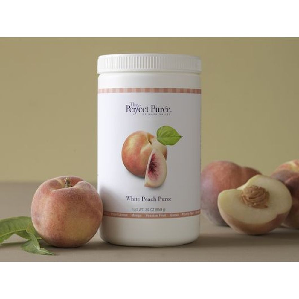 The Perfect Puree White Peach Puree, 30 Ounce -- 6 Per Case