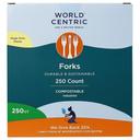 6 inch White Compostable TPLA Ribbed Fork