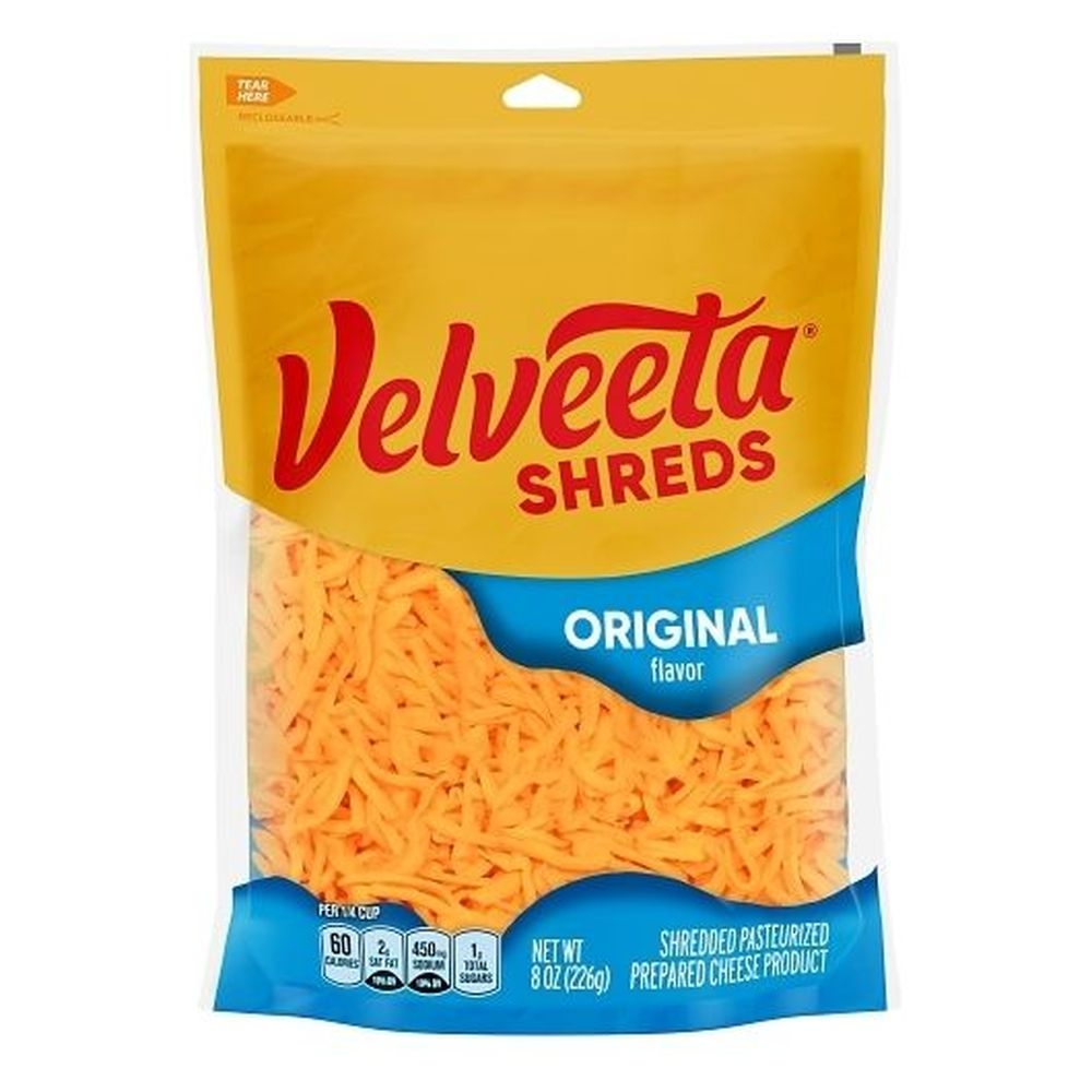 Velveeta Original Shredded Cheese, 8 Ounce -- 12 Per Case