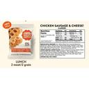 Individually Wrapped Chicken Sausage and Cheese Waffles