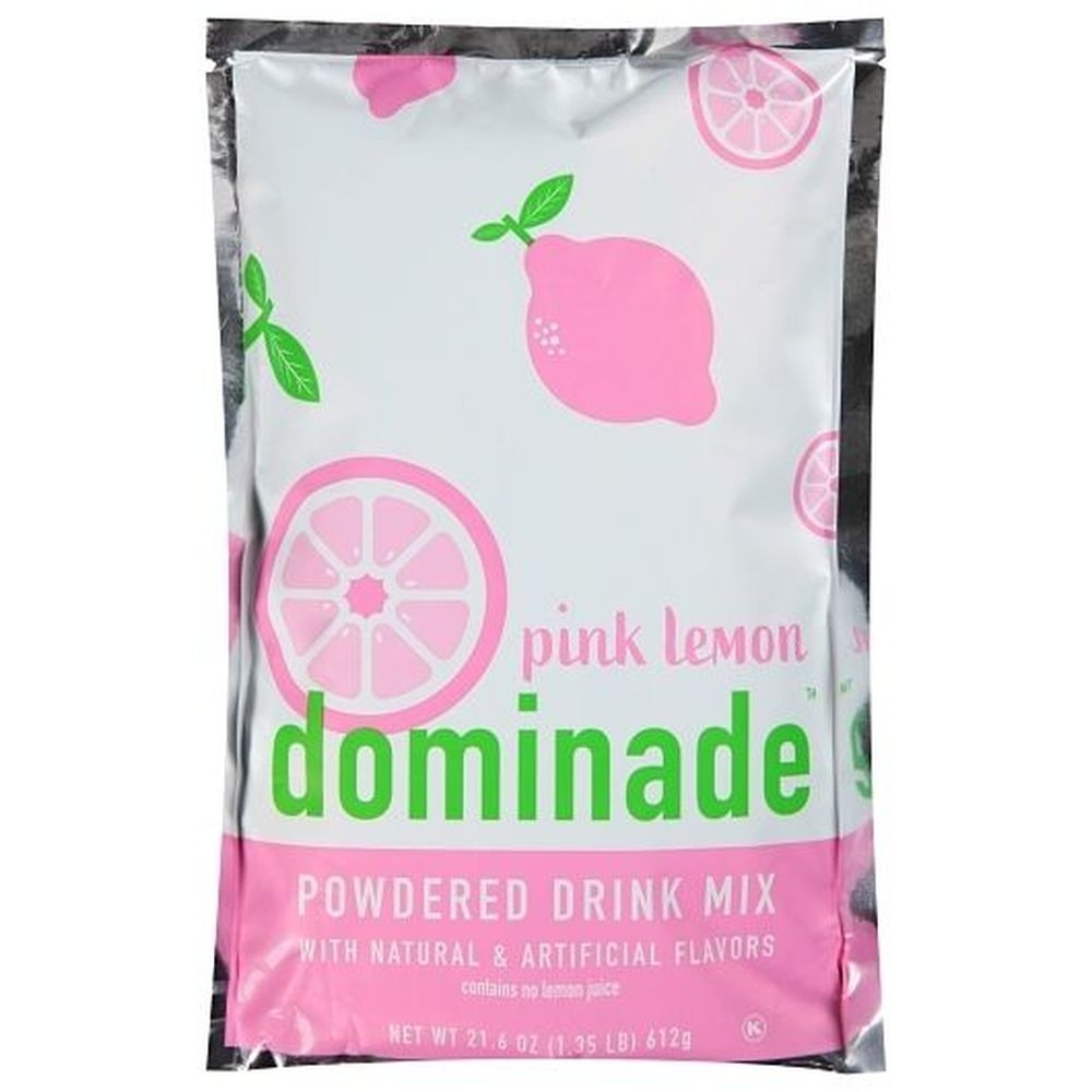 Dominade Pink Lemonade Powdered Drink Mix, 21.6 Ounce -- 12 Per Case