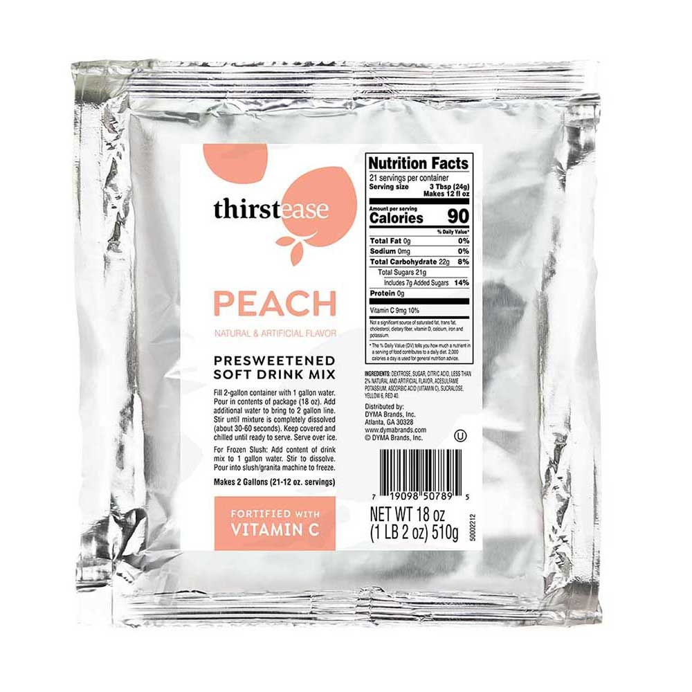 Thirst Ease Peach Drink Mix, 18 Ounce -- 12 Per Case