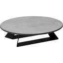 Alto Round Concrete Gray HPL Riser with 3 inch Black Legs