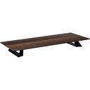 Alto Wide Rectangle Walnut HPL Riser with 3 inch Black Legs