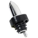 Winco Chrome Plated Classic Free Flow Pourer with Black Collar -- 12 per case.