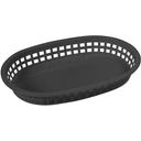 Winco Black Oval Platter Basket, 10 3/4 x 7 1/4 x 1 1/2 inch -- 3 per case.