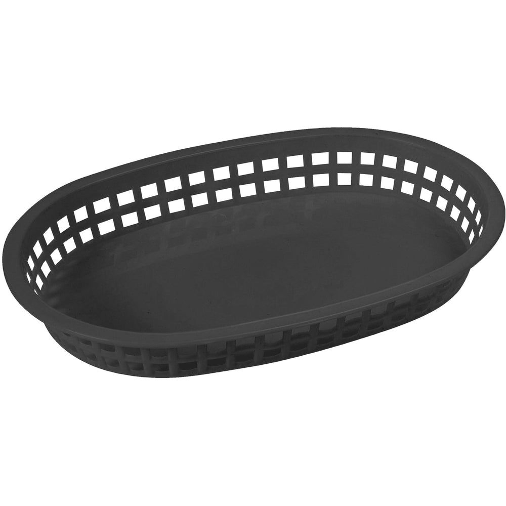 Winco Black Poly Plastic Oval Platter Basket, 10 3/4 X 7 1/4 X 1 1/2 Inch -- 3 Per Case