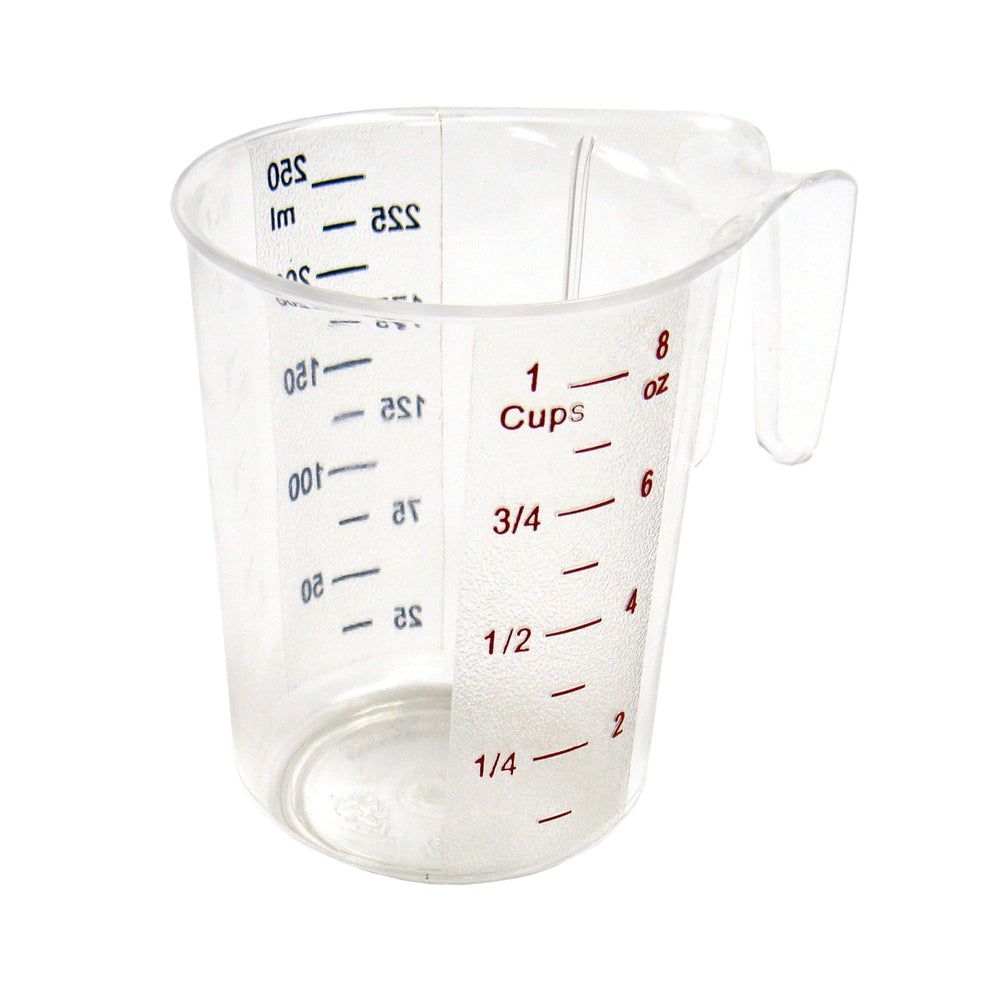 Winco Polycarbonate Measuring Cup With Color Graduations, 1 Cup Capacity -- 6 Per Case