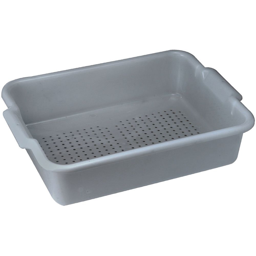 Winco Gray Heavyweight Polypropylene Perforated Bus Box, 21 1/4 X 15 3/8 X 4 7/8 Inch -- 6 Per Case