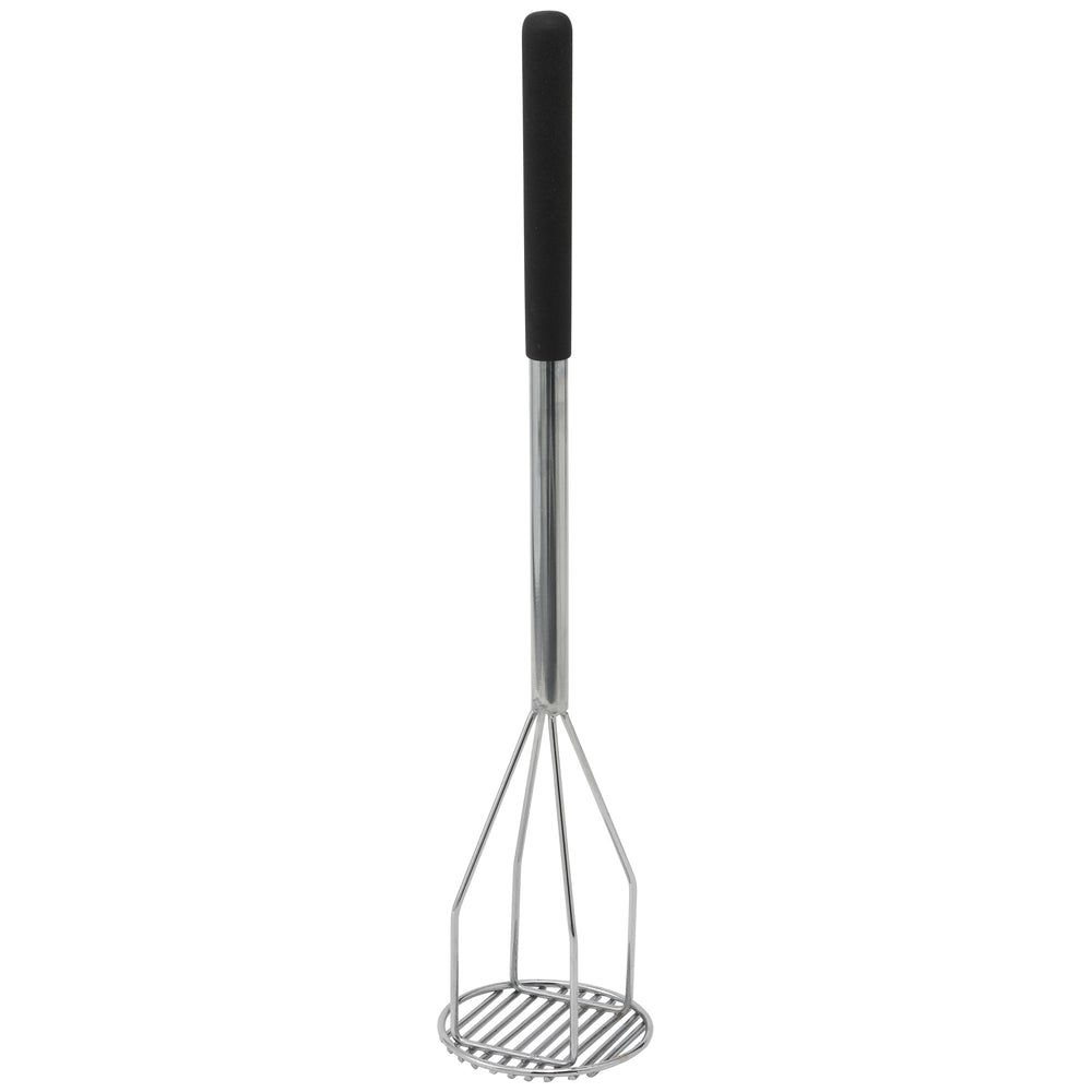 Winco Steel Round Potato Masher With Plastic Sleeve Grip Handle, 5 X 24 1/2 Inch -- 6 Per Case