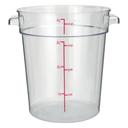Winco Clear Polycarbonate Round Storage Container, 4 Quart -- 12 per case.