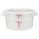 Winco Polypropylene White Round Storage Container, 2 Quart -- 12 per case.