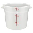 Winco Polypropylene White Round Storage Container, 6 Quart -- 12 per case.