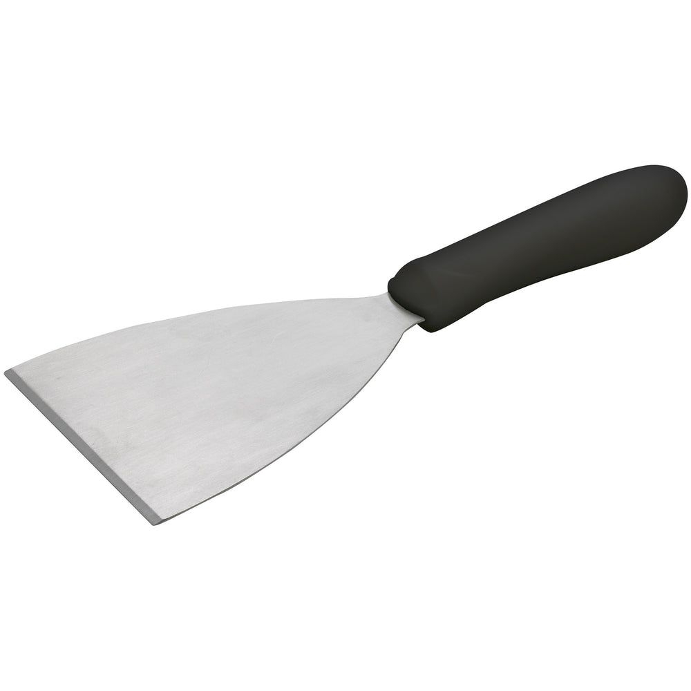 Winco Stainless Steel Satin Finish Scraper With Black Polypropylene Handle, 4 7/8 X 4 Inch Blade -- 12 Per Case