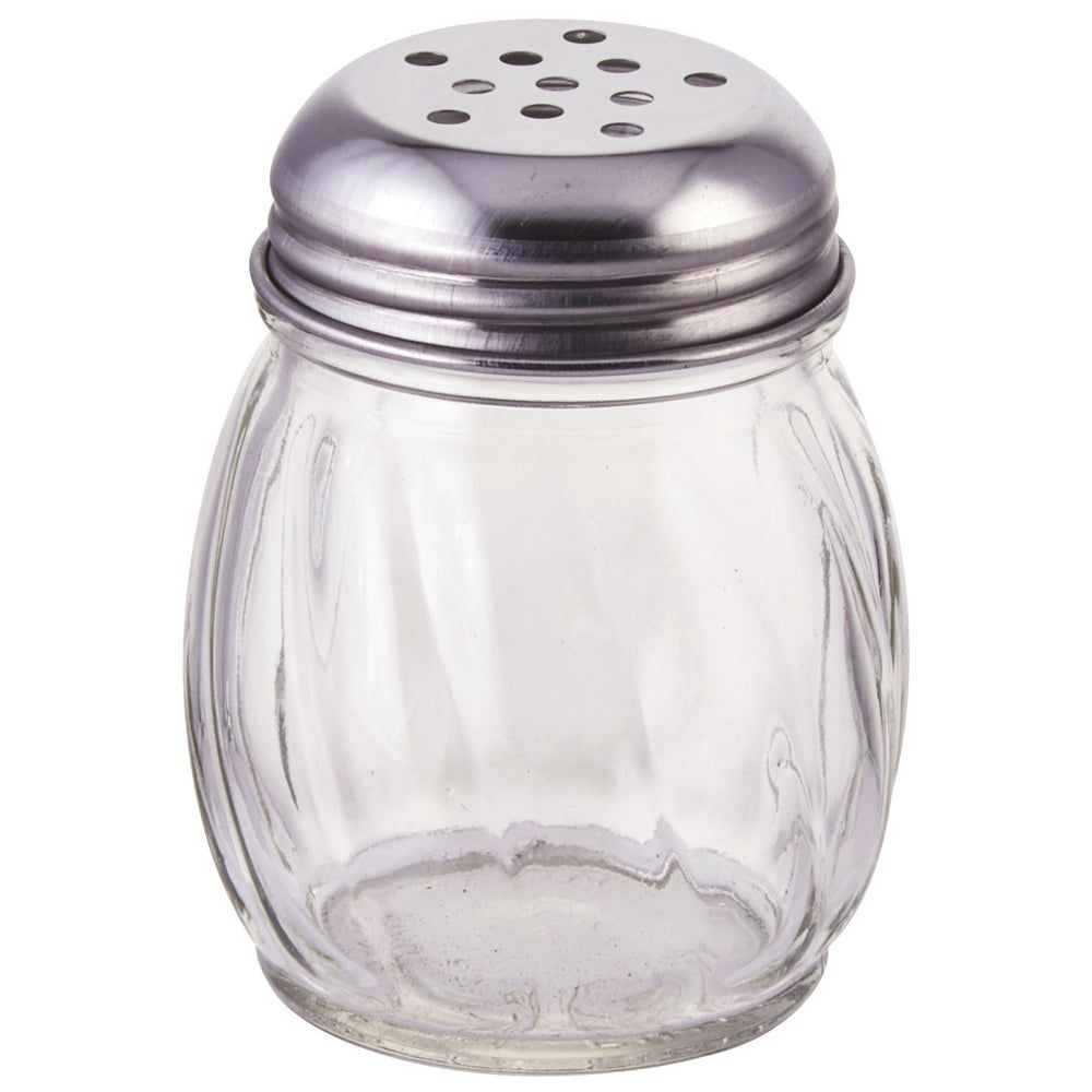 Winco Glass Cheese Shaker With Perforated Top, 6 Ounce Capacity -- 12 Per Case