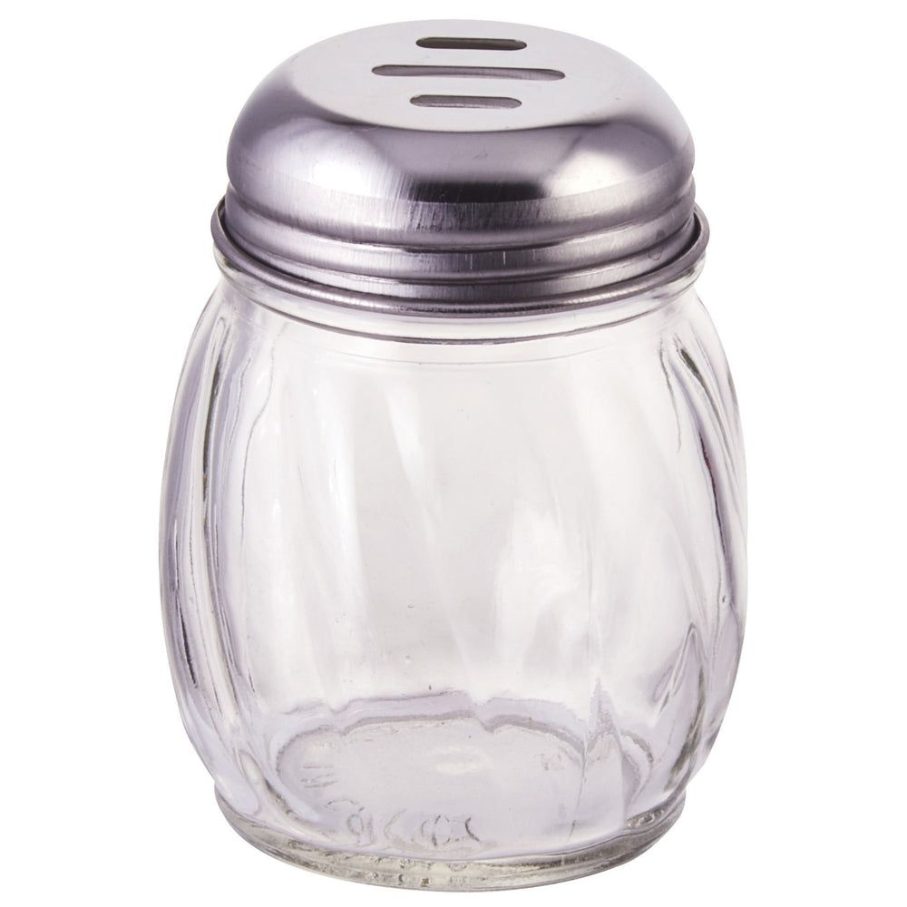 Winco Glass Cheese Shaker With Slotted Top, 6 Ounce Capacity -- 12 Per Case