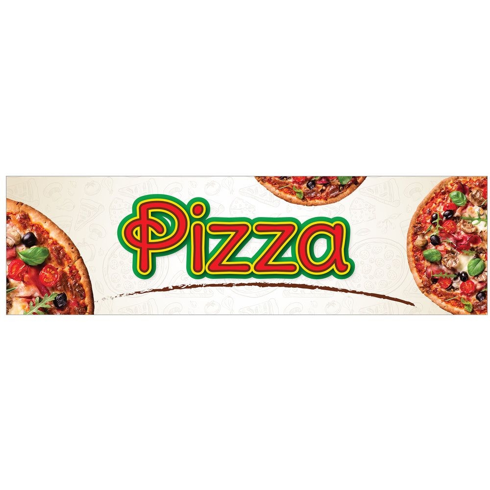 Winco Plastic Pizza Sign For Edm-2 Display Merchandiser, 17 X 6 X 0.03 Inch