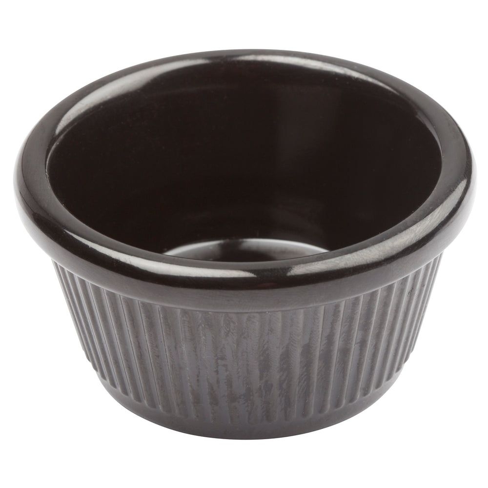 Winco Black Melamine Fluted Ramekin, 1 1/2 Ounce Capacity -- 8 Per Case