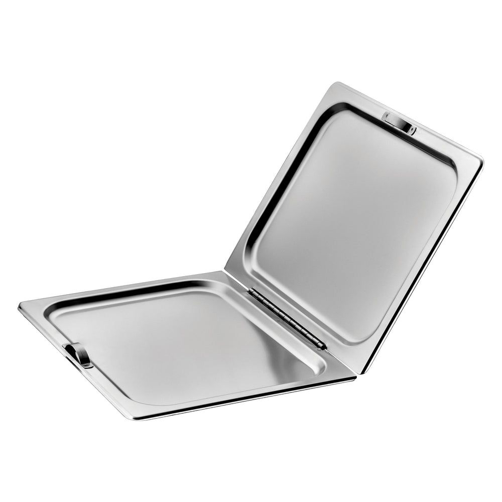 Winco Stainless Steel Rectangle Full-size Hinged Flat Cover With Dual Handles -- 6 Per Case