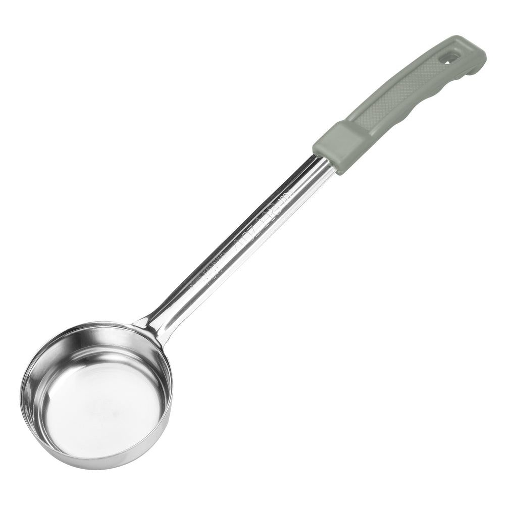 Winco Prime Stainless Steel One Piece Solid Food Portioner With Gray Handle, 4 Ounce Capacity -- 12 Per Case