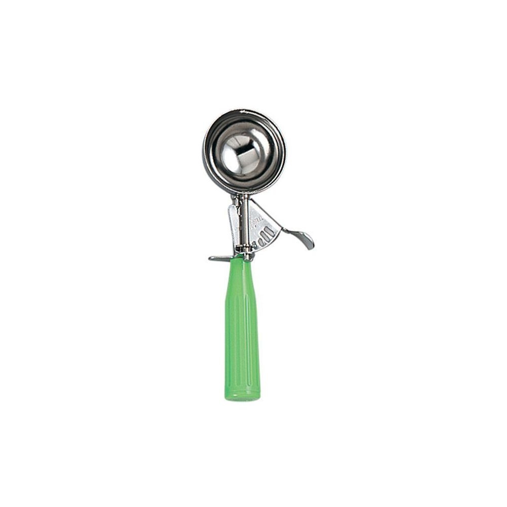 18/8 Stainless Steel Standard Size Disher with Green Handle