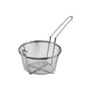 Heavy Nickel-Plated Round Medium Mesh Wire Fry Basket 8.5 inch