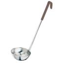 Stainless Steel One Piece Ladle with Gray Handle