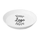 High Impact Styrene White Round Serving Tray with 2 COLOR Custom Logo
